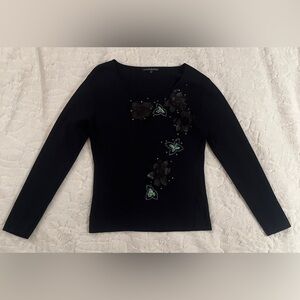 Vintage Pierri New York long-sleeved, embellished top size S
